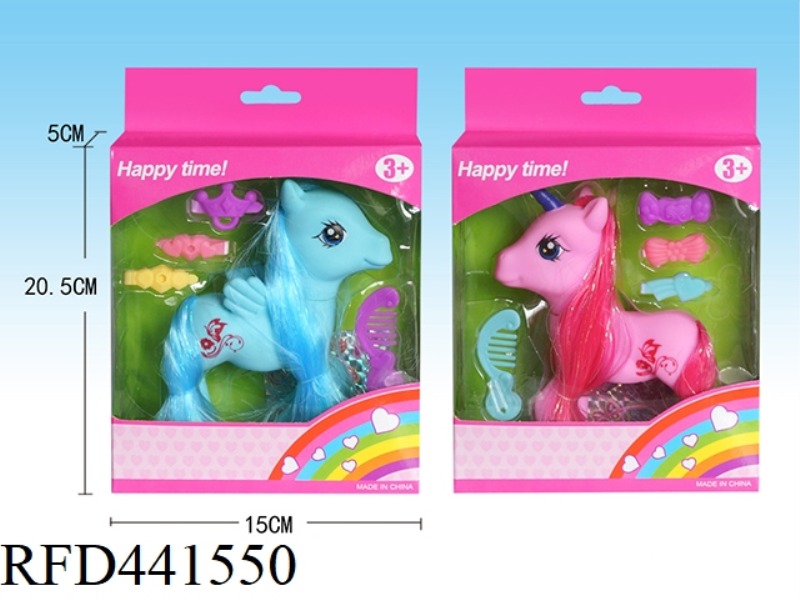 CUTE PONY, 1 PONY WITH GLITTER (2 ASSORTED)