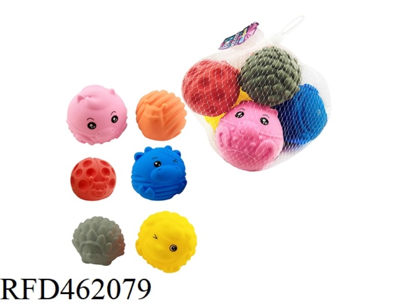 ENAMEL TACTILE ANIMALS (6PCS)