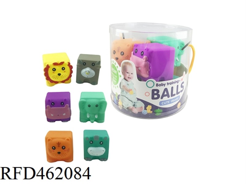 GLUE COATED CARTOON ANIMALS (6PCS)