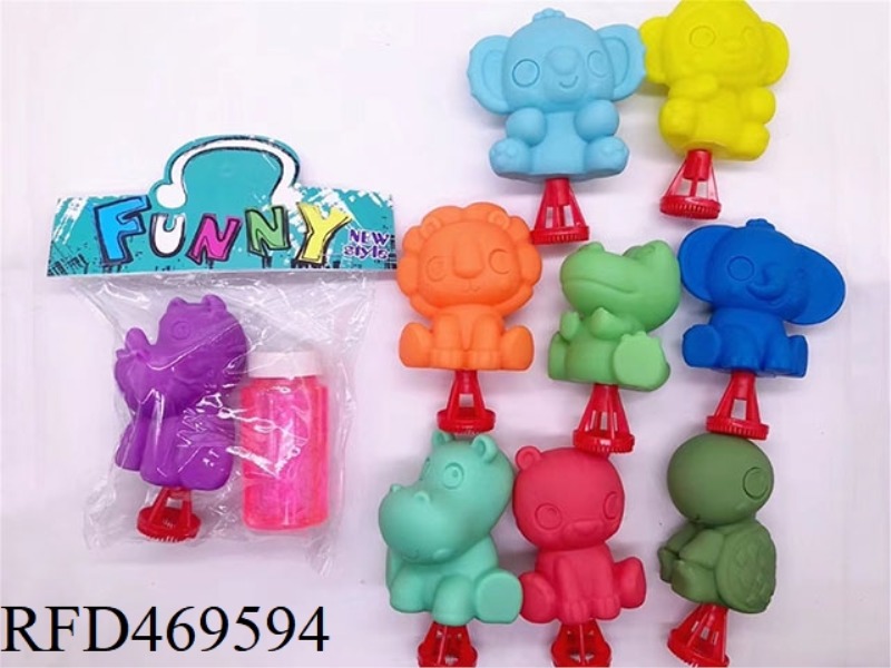 ENAMEL HAND PRESS BUBBLE MACHINE CARTOON ANIMAL