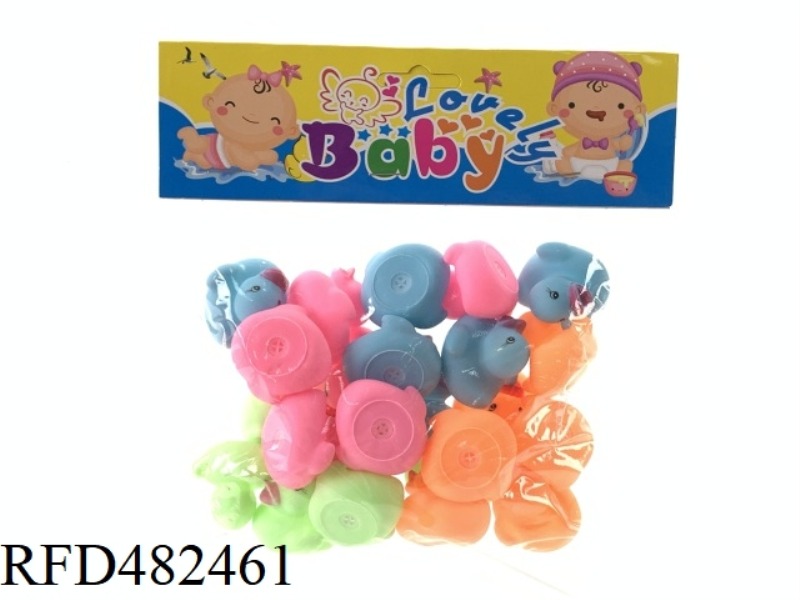 BATHROOM WATER ENAMEL DUCK 4 COLORS PACK OF 24