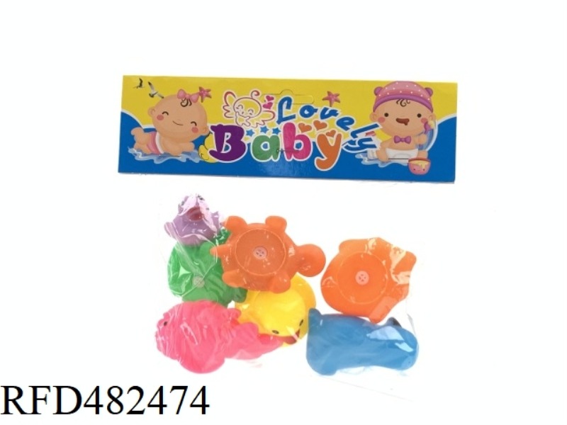 7 RANDOM COMBINATIONS OF BATHROOM WATER ENAMEL ANIMALS
