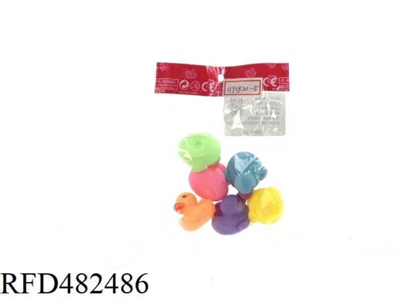 BATHROOM WATER ENAMEL DUCK MINI DUCK 6PCS 6 COLORS MIXED