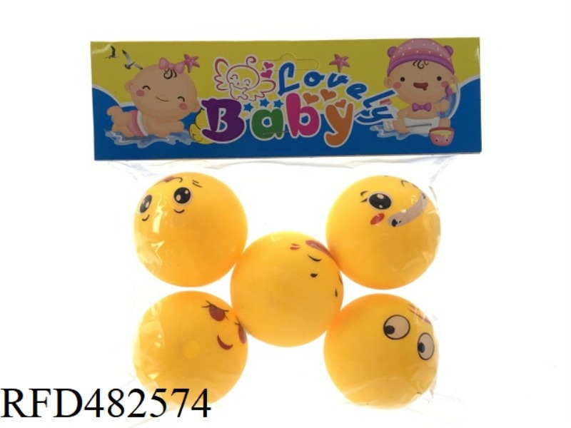 BABY INDOOR SPLASHING VINYL EXPRESSION BALL 5 MIXED