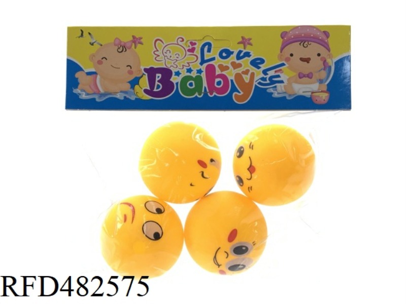 BABY INDOOR SPLASHING VINYL EXPRESSION BALL 4 MIXED