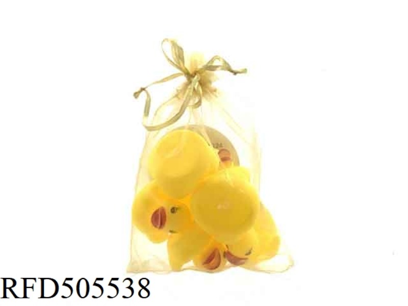 A SET OF 6 SWIMMING AND RUBBER COATED ANIMALS