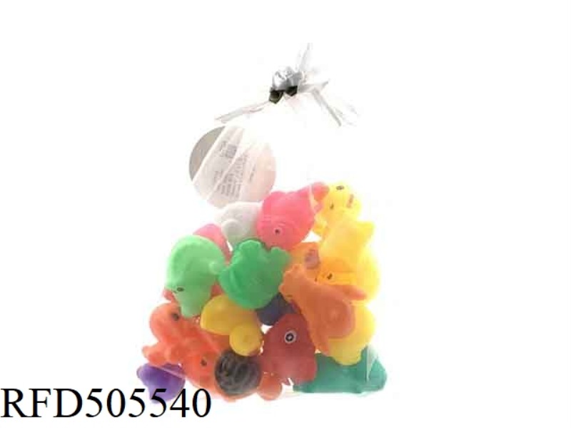 24 ANIMALS MIXED WITH 24 TYPES OF WATER AND RUBBER