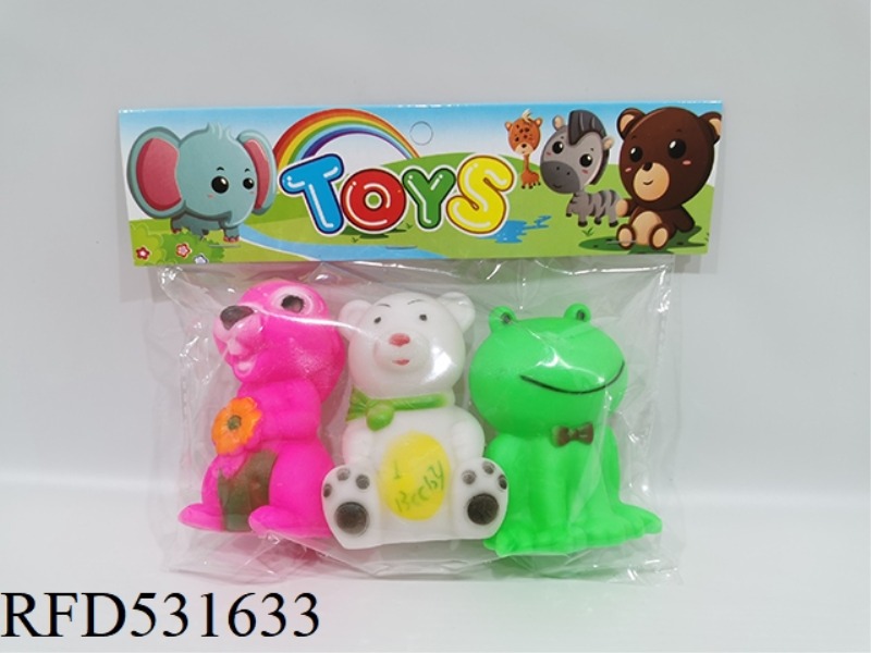 THREE POND PLASTIC ANIMALS