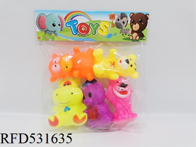 FIVE POND PLASTIC ANIMALS