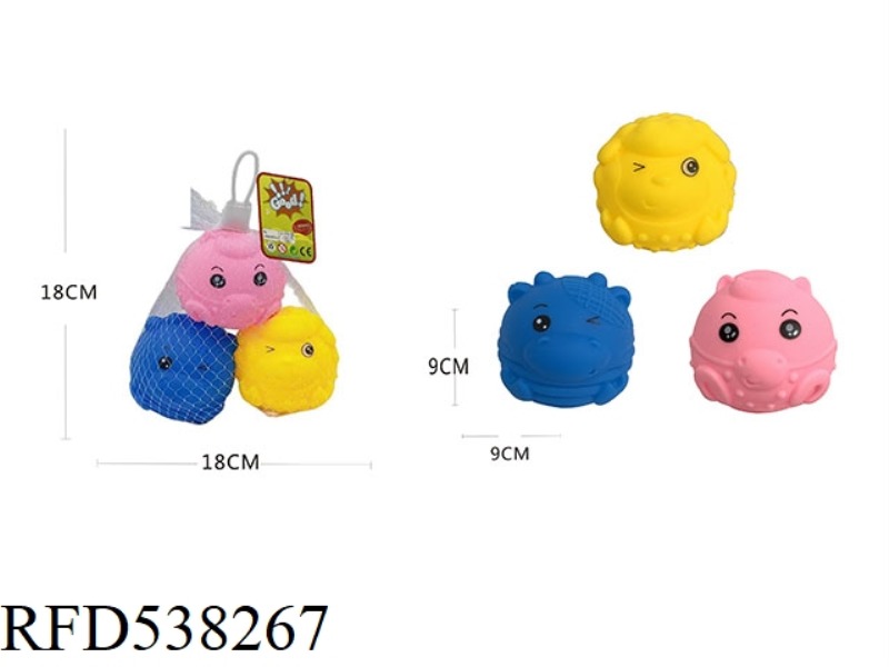 RUBBER LINING TOYS 3PCS