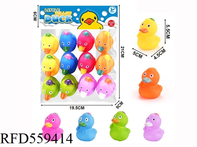 12PCS COLORED TRUMPET WATER DUCKS