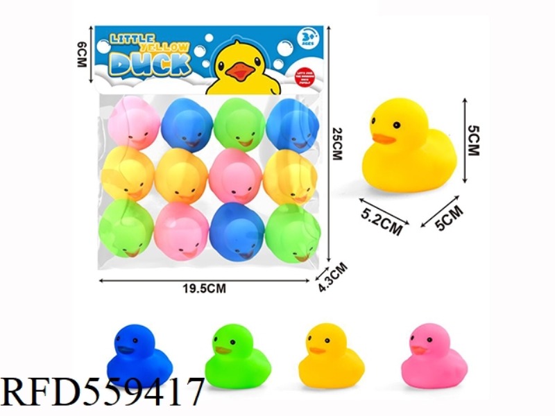 12PCS 5CM COLORED DUCKLINGS