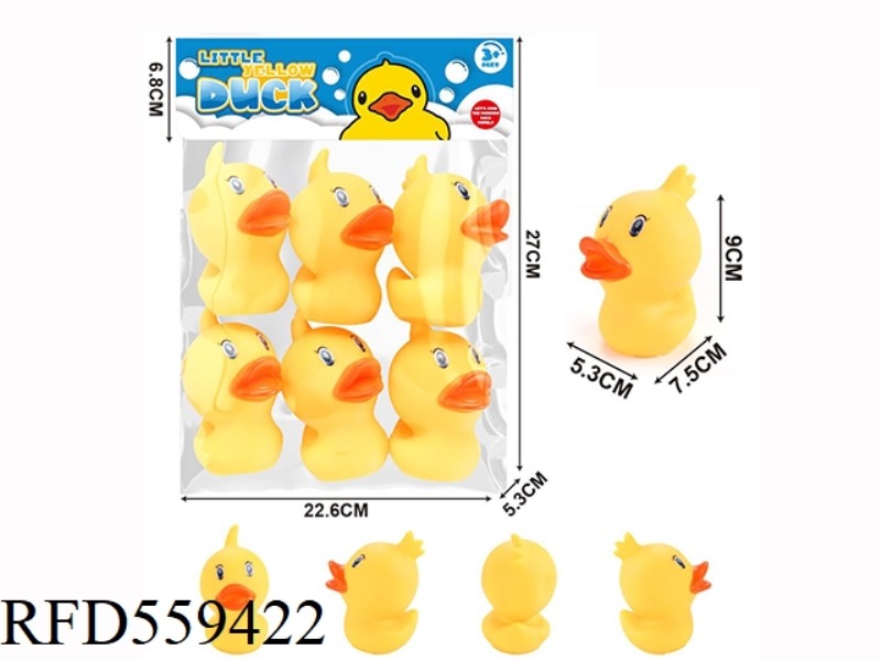 6PCS BIG-HEADED DUCKS IN 10CM