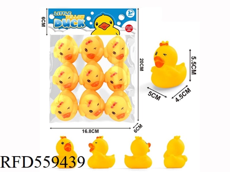 9PCS 5CM LAUGHING MOUTH DUCKS
