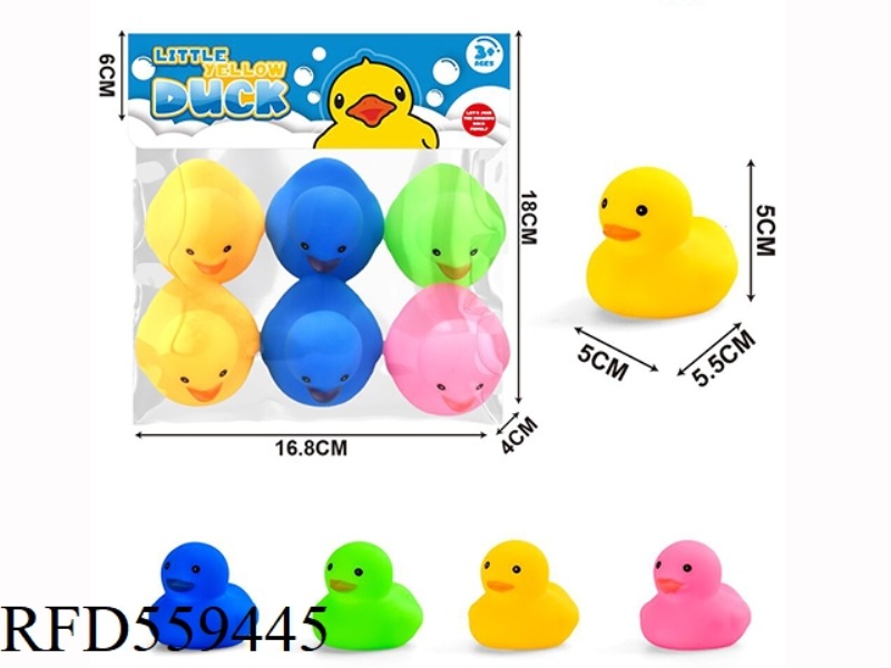 6PCS 5.5CM COLOR HONG KONG DUCKS