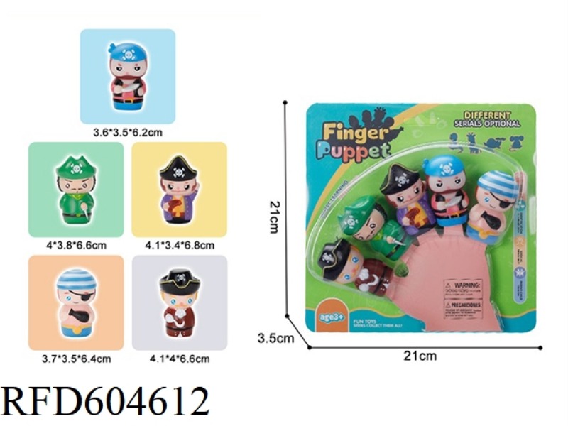 VINYL PIRATE FINGER DOLL INTERACTIVE TOY