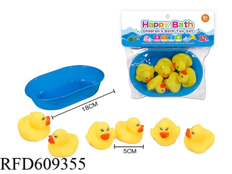 ENVIRONMENTAL WHISTLE DUCKS SIX EQUIPPED WITH OVAL BATH