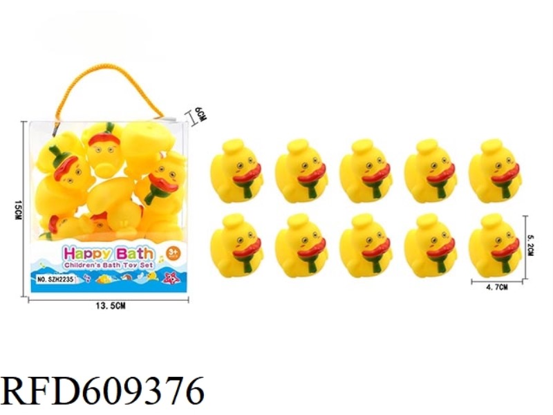 6CM ENVIRONMENTAL SCARF DUCK TEN PIECES