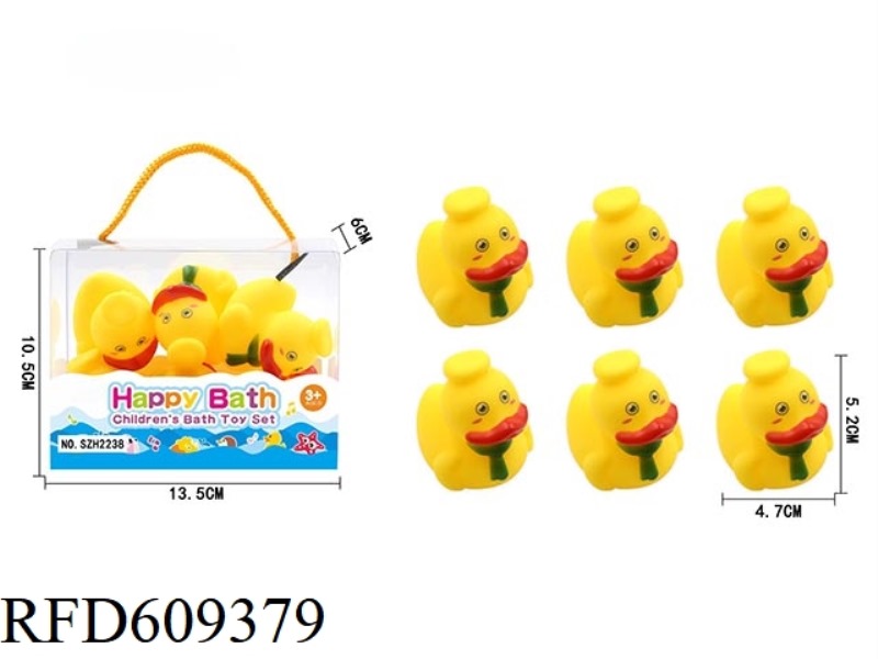 6CM ENVIRONMENTAL SCARF DUCK SIX