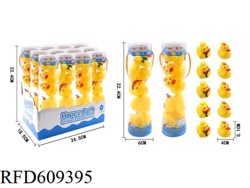 5 PIECES OF 6CM ECO-BEAK DUCK / 12PCS OF 6CM ECO-SCARF DUCK