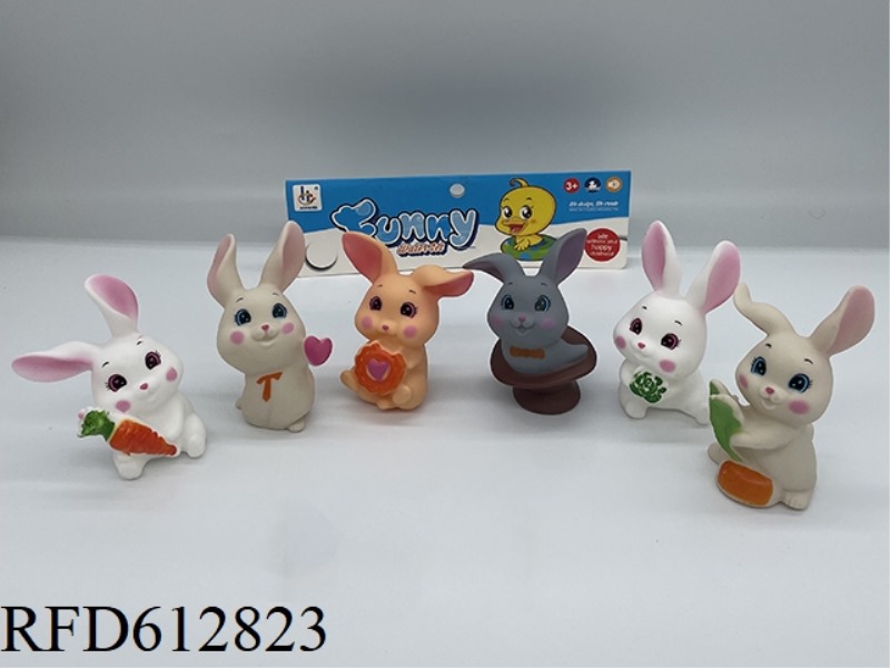 SIX WHITE RABBITS