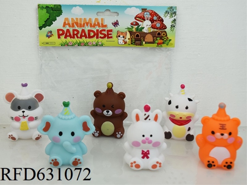 VINYL PLAYING WITH WATER CARTOON ANIMALS