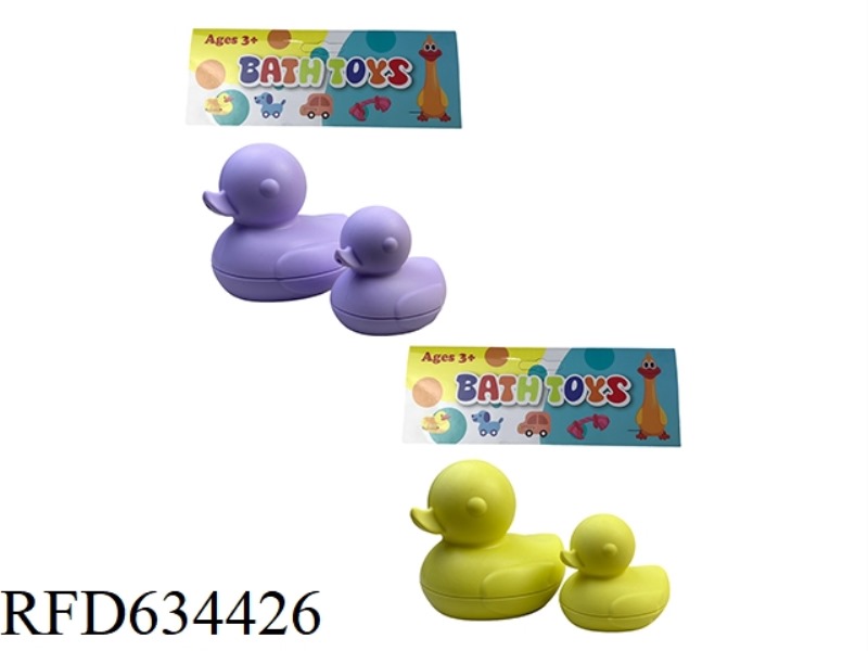TWO BATHROOM WATER PLAY SILICONE DUCKS