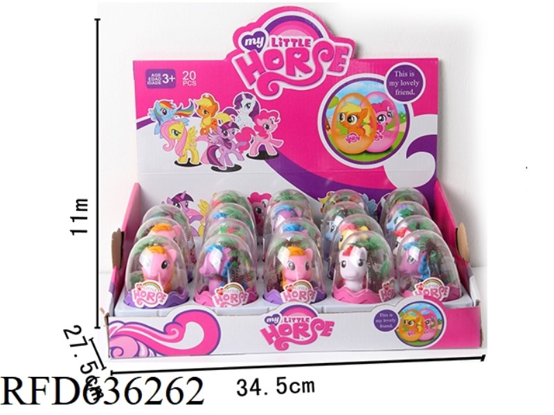 EGG MOUNTED HORSE WITH TREE (20PCS)