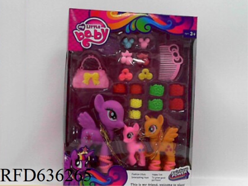 THREE POLLY HORSES
