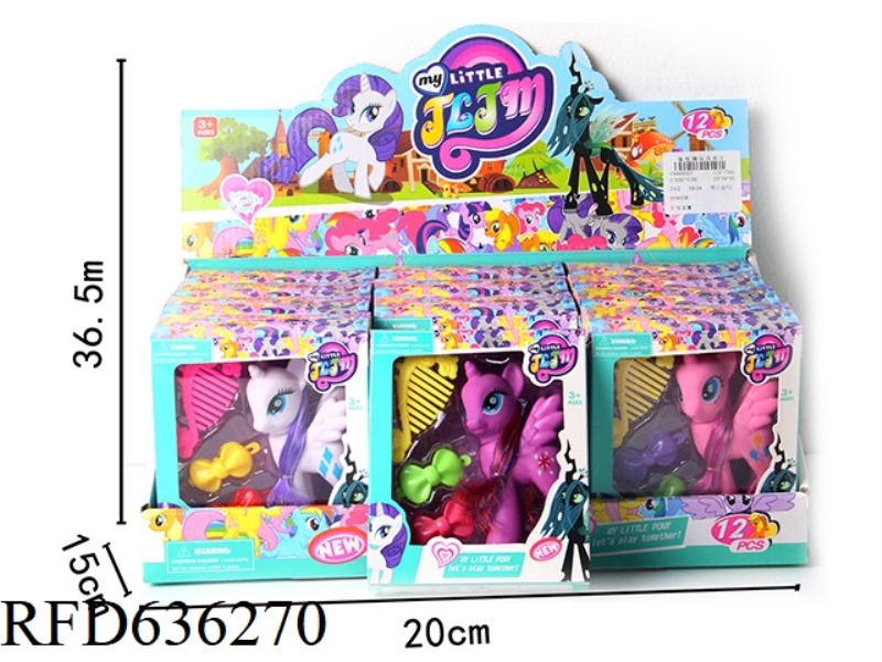 VINYL PONIES WITH BLISTER INNER PAD CLIP, COMB