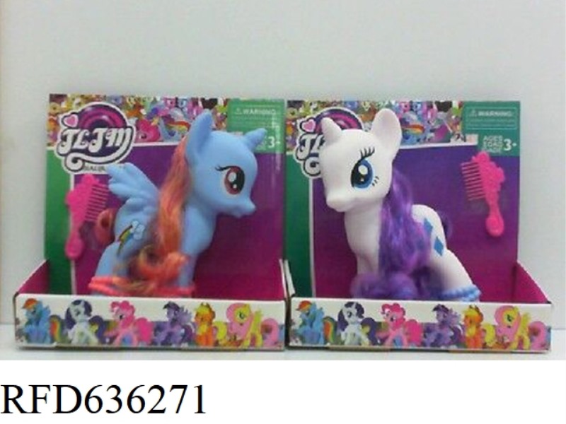 PVC PONY WITH COMB STRAP SHOES