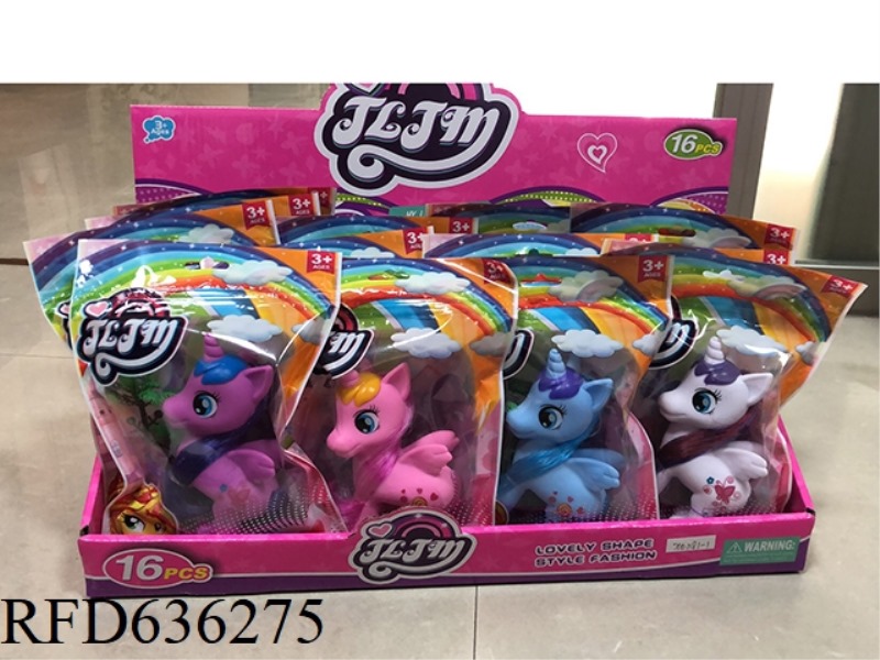 UNICORN HORSE + COMB TREE MIX + FILM BAG 16PCS