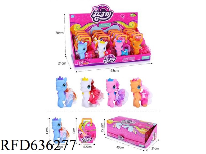 CROWN HORSE + HORSE CLOTHING CAPE 16PCS