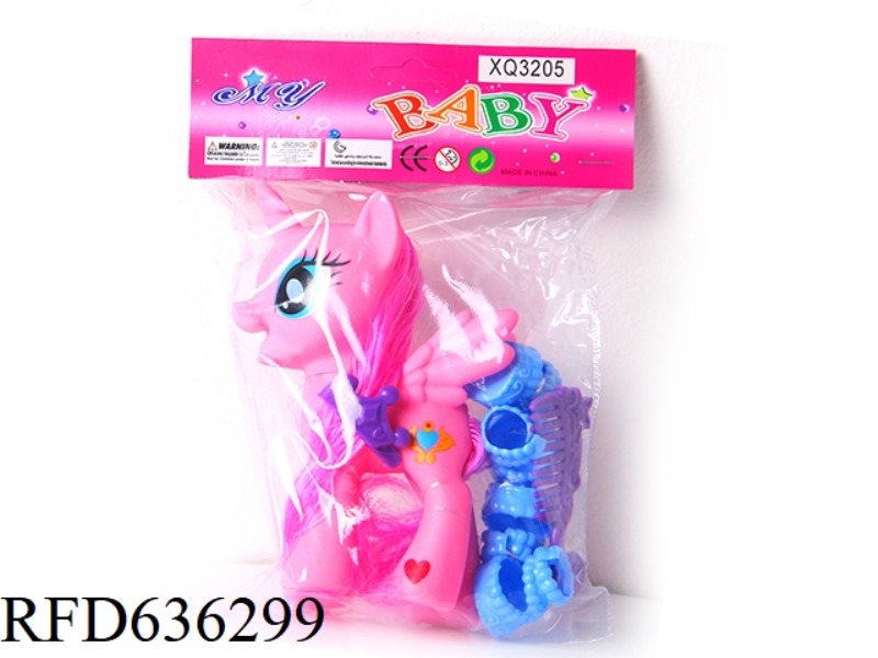 HORSE + COMB + CLIP + WITH HORSE SHOES
