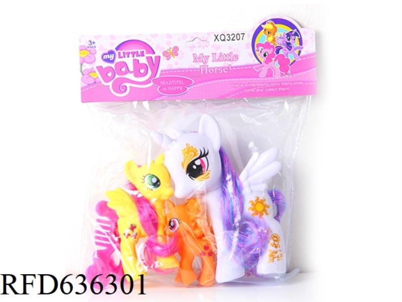 3 HORSES + COMB