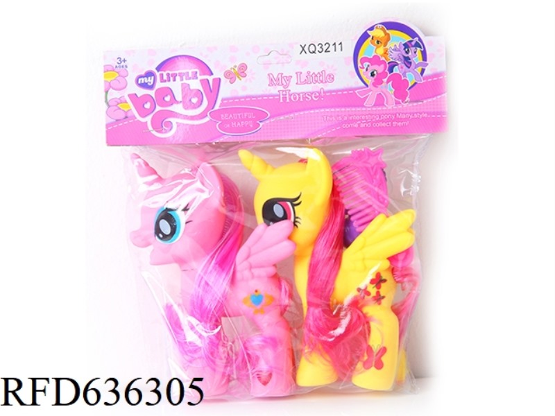 2 HORSES + COMB + NECKLACE
