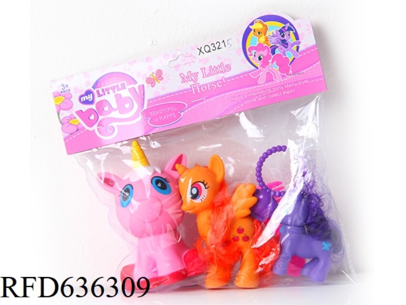 3 HORSES + COMB + NECKLACE
