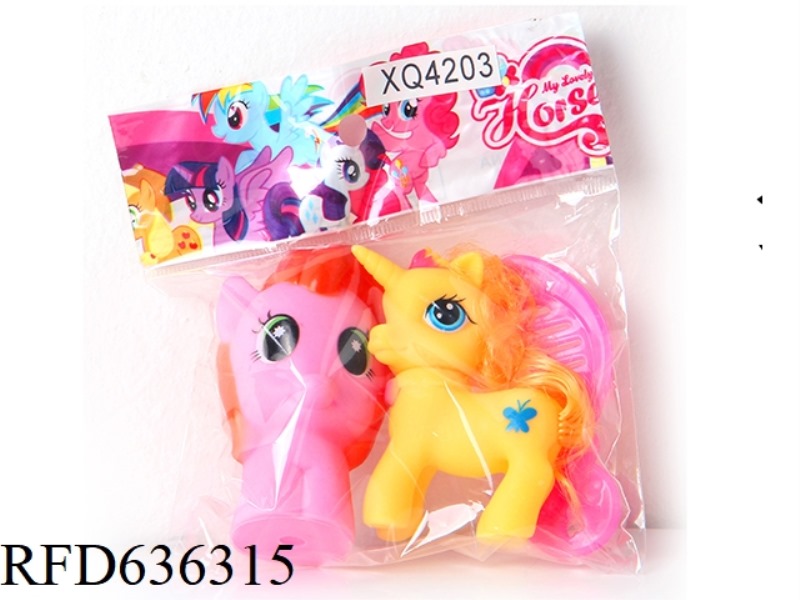 2 HORSES + COMB