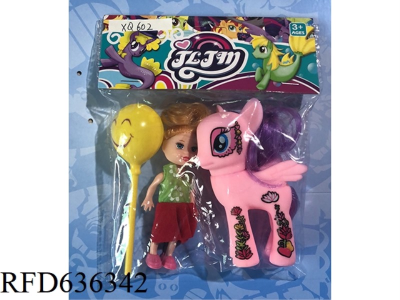 PATTERN HORSE + DOLL + BALLOON