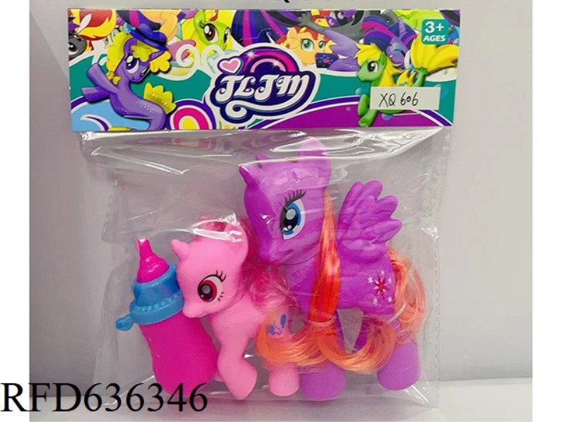 TWO HORSES + BOTTLES