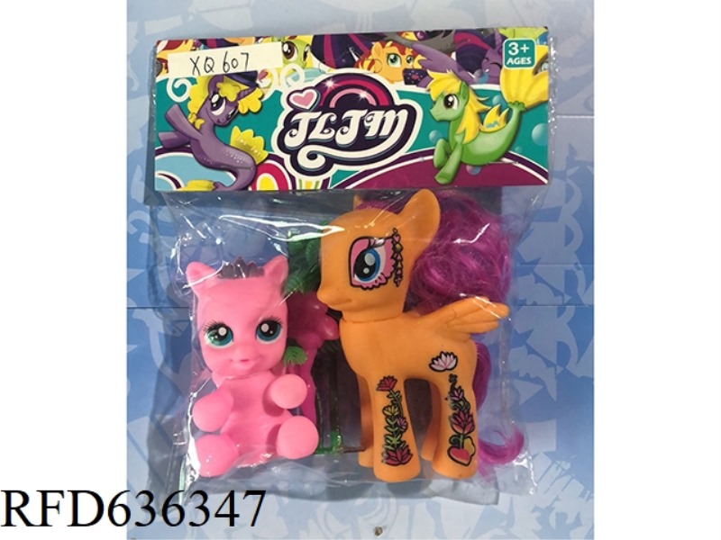 PATTERN HORSE + RIDING HORSE + FLOWER COMB + TREE