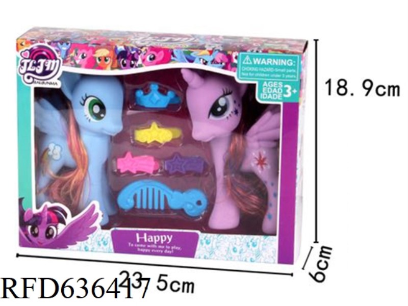 TWO HORSES + COMB + CLIP