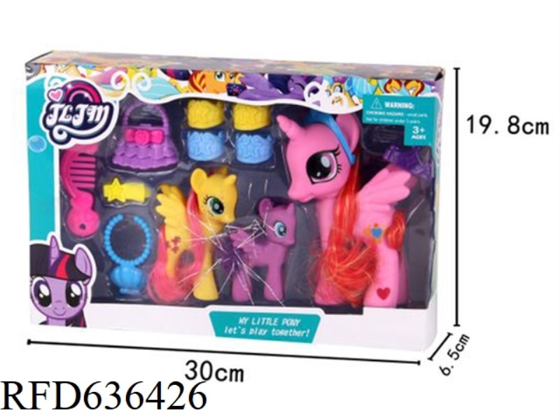 THREE HORSES + BAG + SHOES + COMB + CROWN