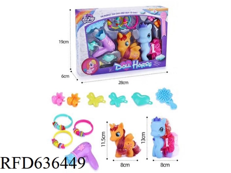 UNICORN HORSE + CROWN HORSE + BLOWPIPE + BRACELET + HAIRPIN