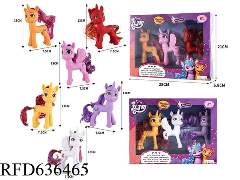 188 FAIRY CUTE HORSE SMALL (MIXED) 3 PIECES