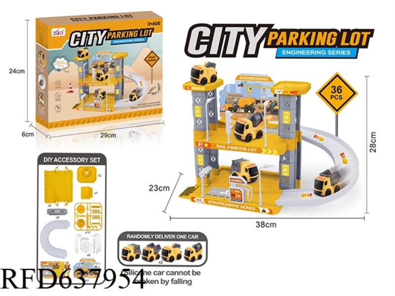 THE VINYL TRUCK WORKS TWO LEVEL PARKING LOT