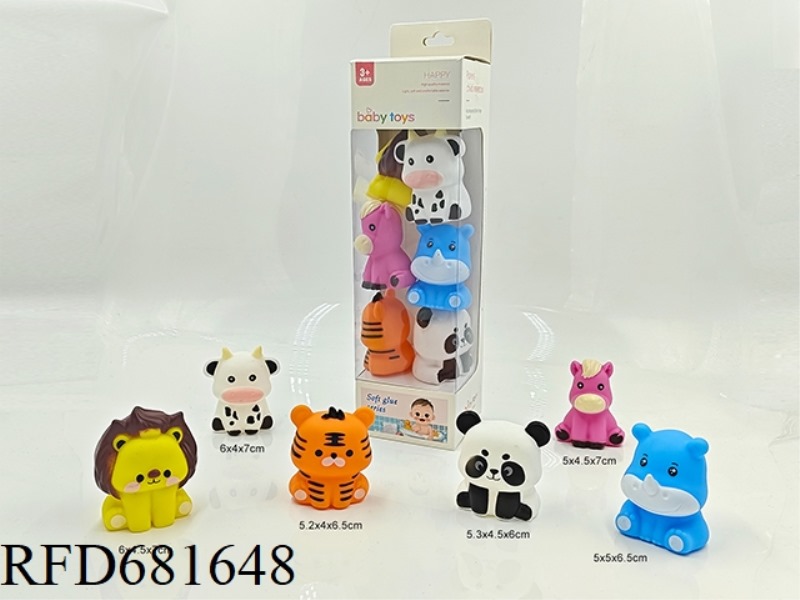 VINYL SOFT ANIMALS 6 BOXES