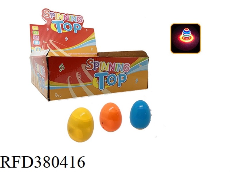 EASTER EGG FLASH MUSIC GYRO 12PCS