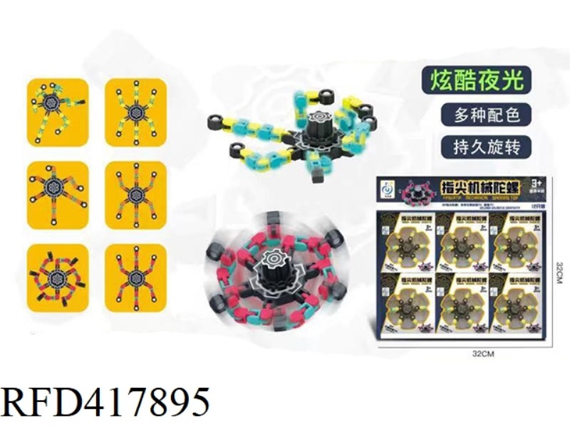 FINGER MECHANICAL TOP (ABS+LUMINOUS) 12PCS