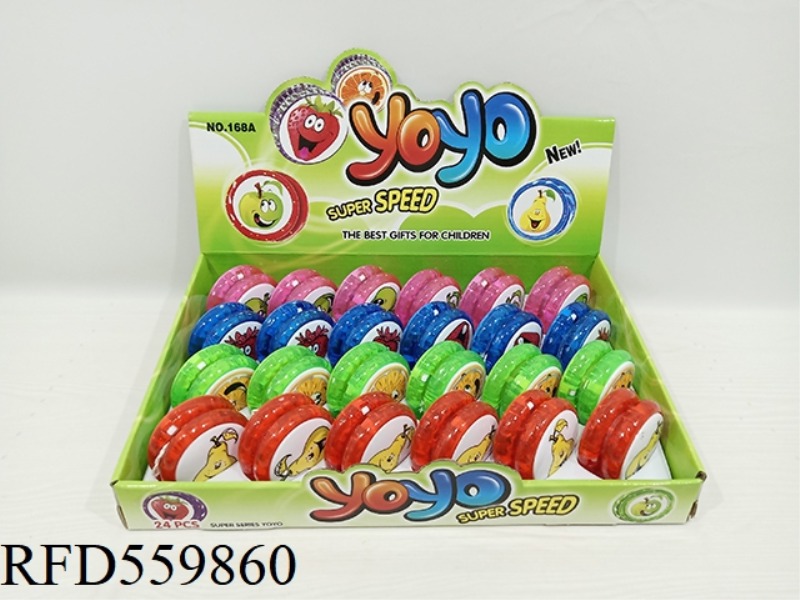 FOUR KINDS OF FRUIT BALL LIGHT YOYO (DISPLAY BOX / 24)